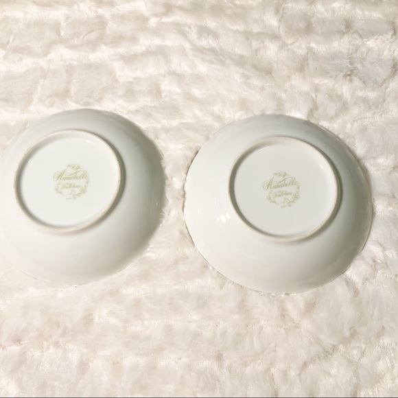 Vintage Annabelle fine china 2 floral dessert bowls - Picture 4 of 5